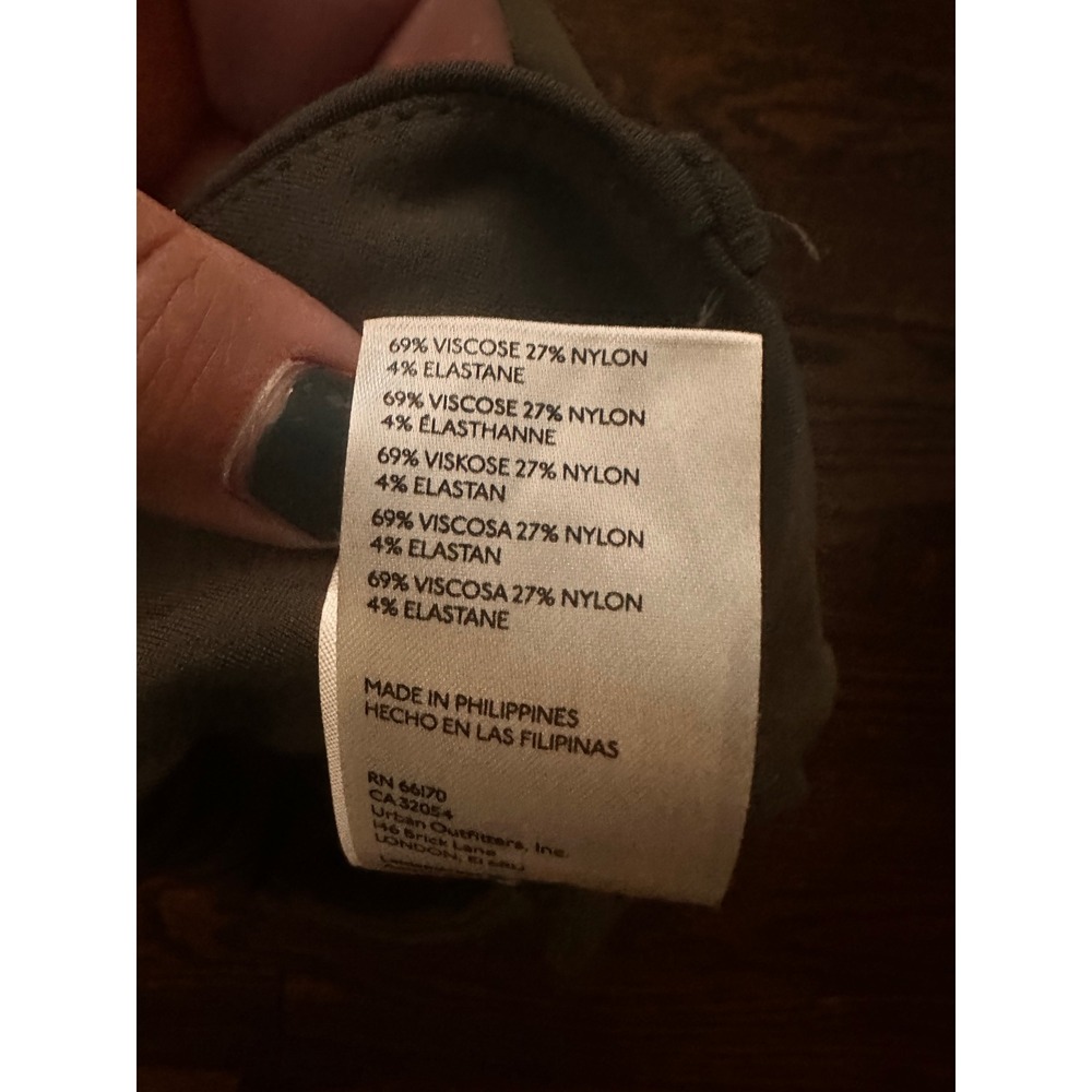 Maeve Colette Wide Leg Pants Women 26 Olive Green High Rise Pocket Ponte - Picture 8 of 8
